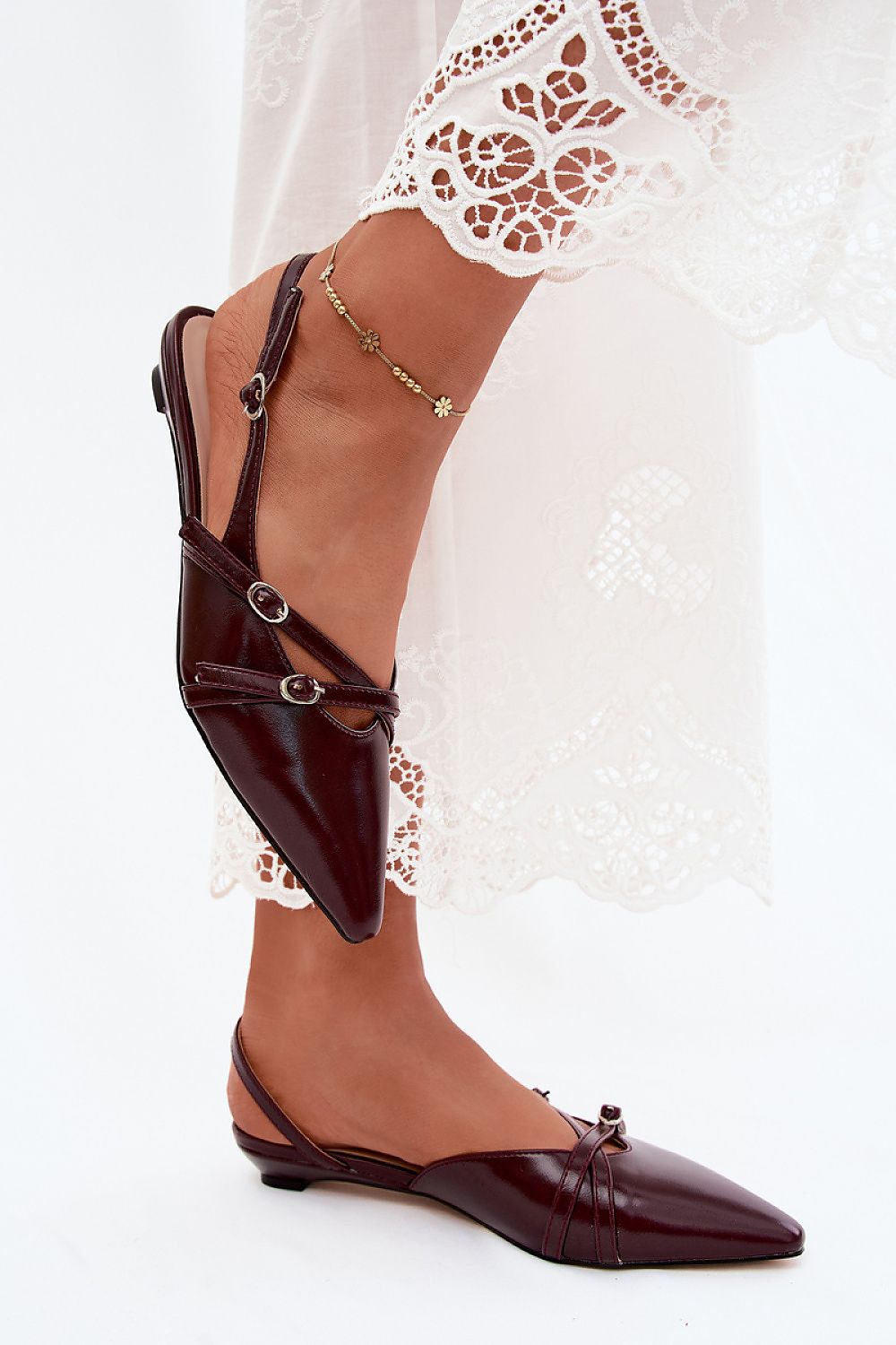  Sandały Model Glamira 8098 Bordo - Step in style 