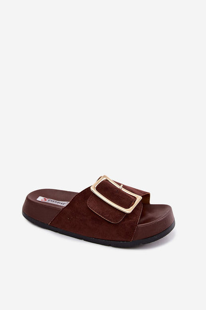  Sandał Klapki Model Coralora CK357 Czekolada - Step in style 