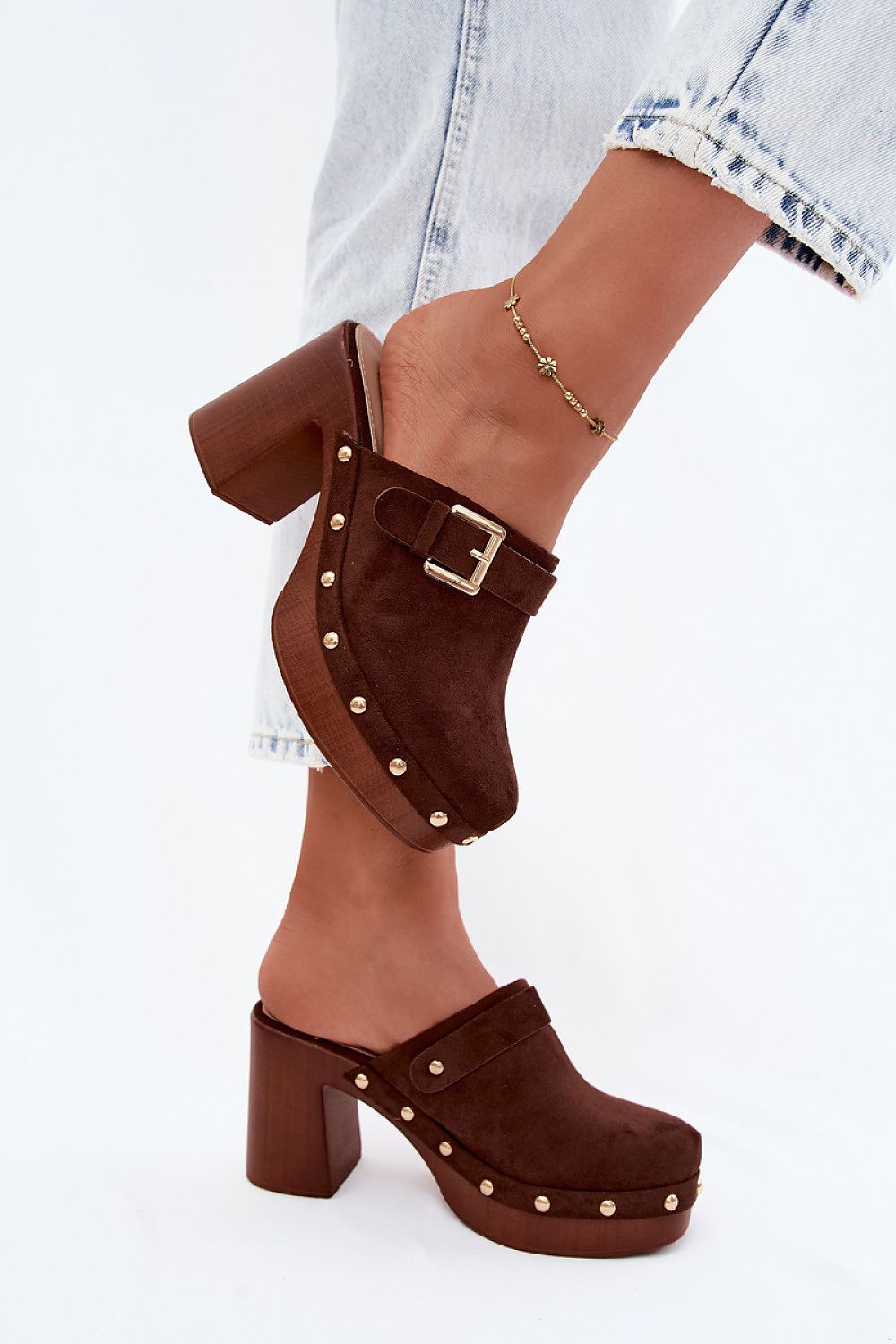  Sandał Klapki Model Lagunelle YY47 Czekolada - Step in style 