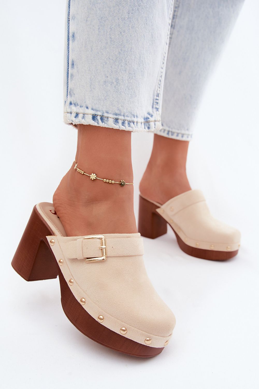  Sandał Klapki Model Lagunelle YY47 Beige - Step in style 