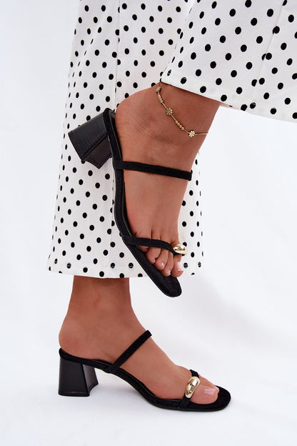  Sandał Klapki Model Verbena 22-391 Black - Step in style 