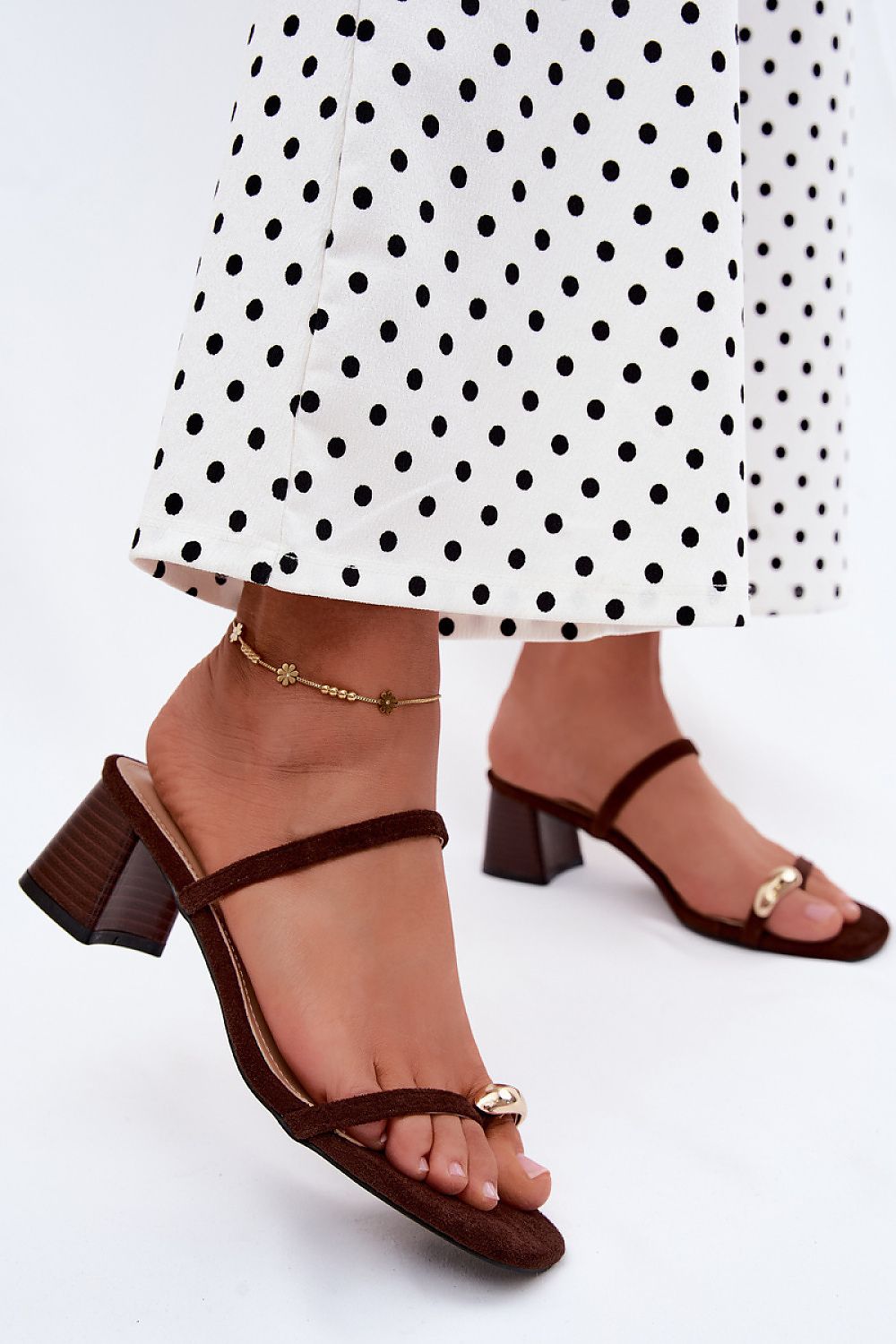  Sandał Klapki Model Verbena 22-391 Czekolada - Step in style 