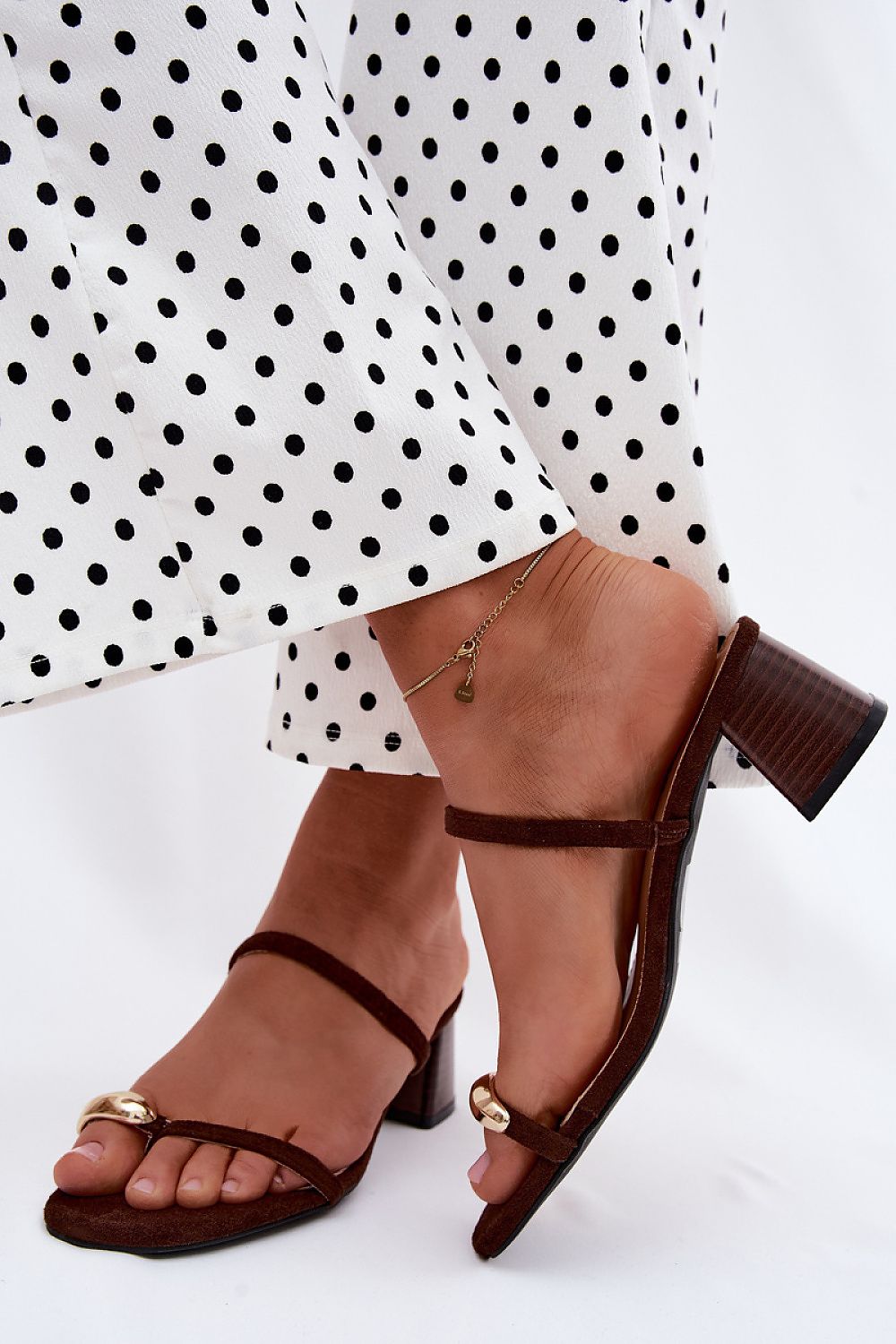  Sandał Klapki Model Verbena 22-391 Czekolada - Step in style 