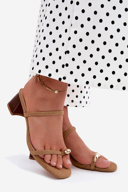  Sandał Klapki Model Verbena 22-391 Khaki - Step in style 