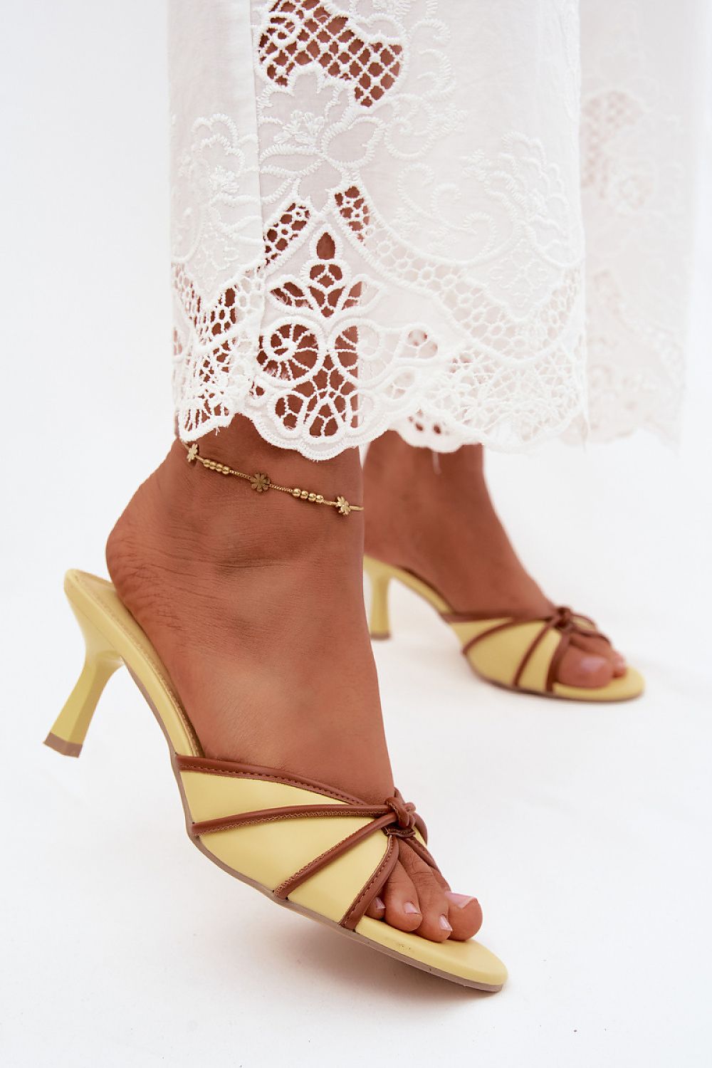  Sandał Klapki Model Orchidia P-1491 Yellow - Step in style 
