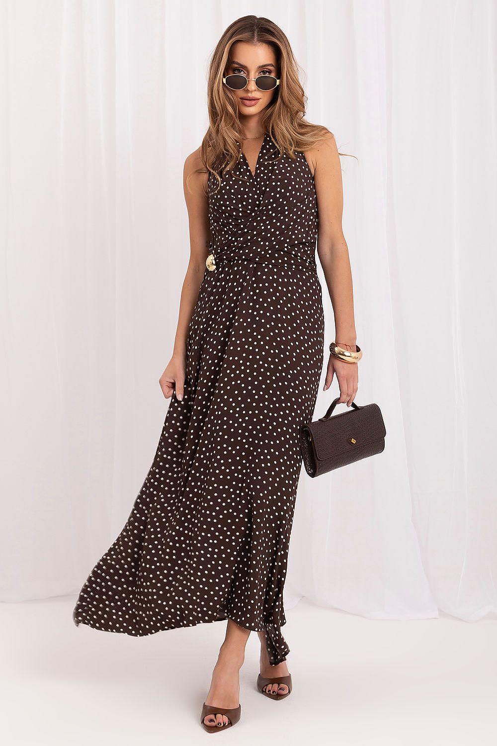  Sukienka Model IR-SK-M116550.97 Dark Brown - Italy Moda 