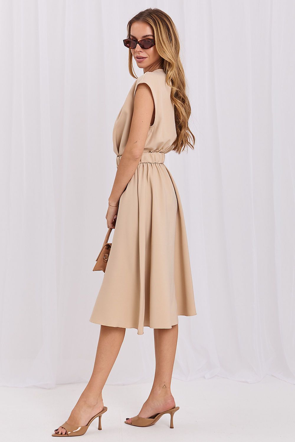  Sukienka Model MI-SK-3430-1.01 Beige - Italy Moda 