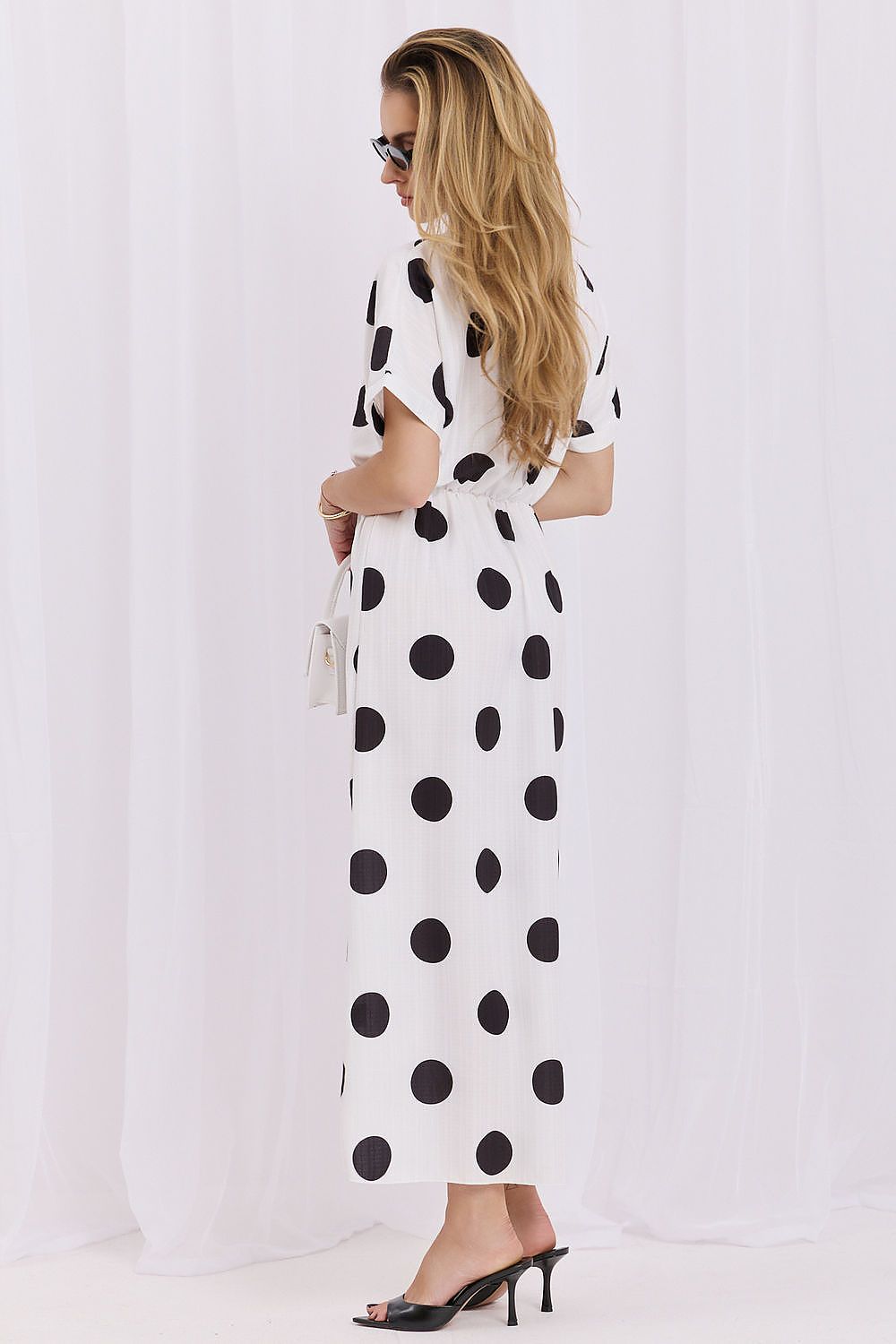  Sukienka Model MI-SK-A30949.71 White/Black - Italy Moda 