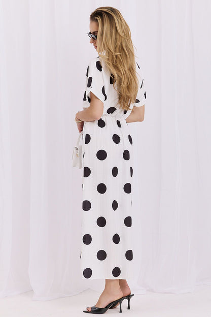  Sukienka Model MI-SK-A30949.71 White/Black - Italy Moda 