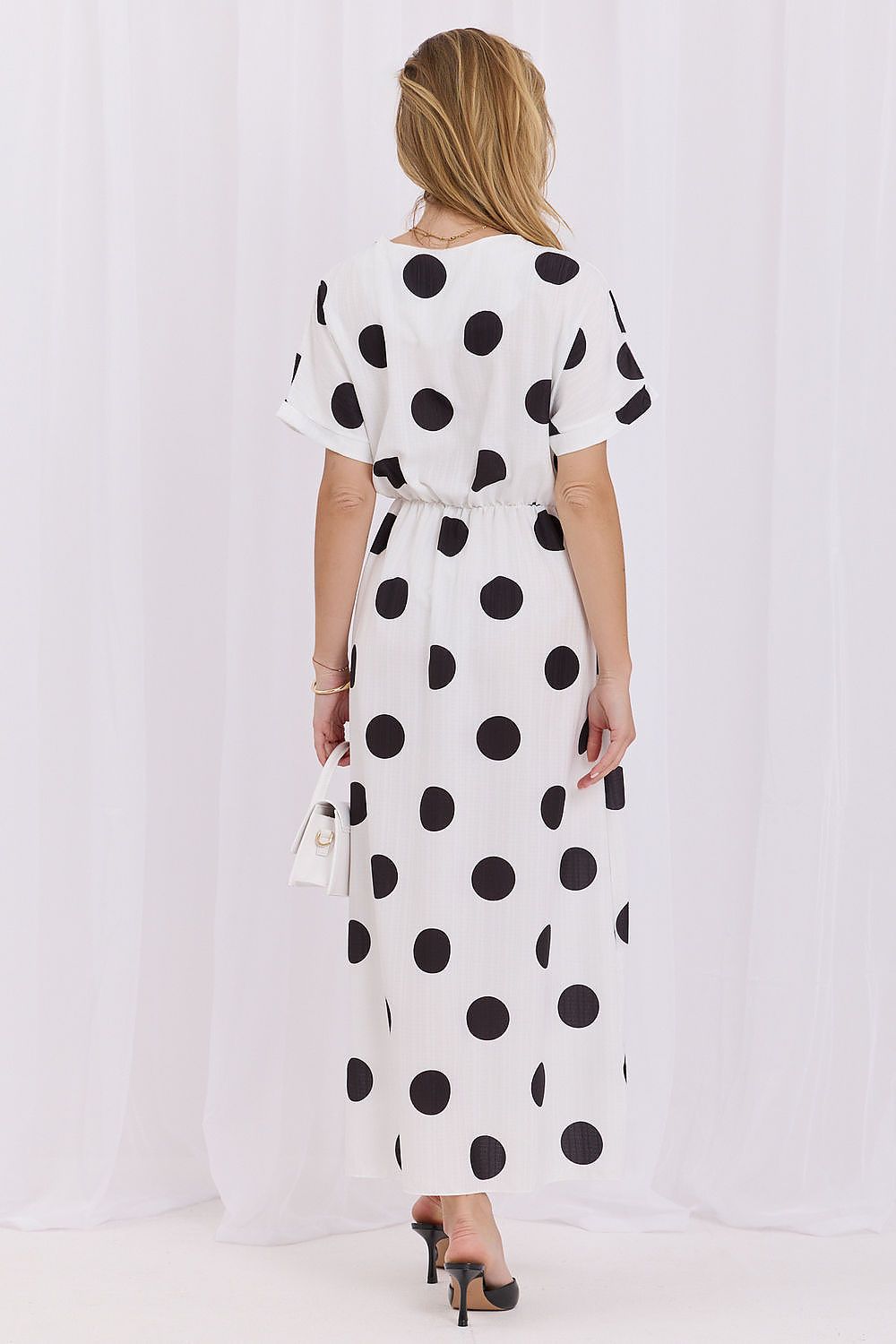  Sukienka Model MI-SK-A30949.71 White/Black - Italy Moda 