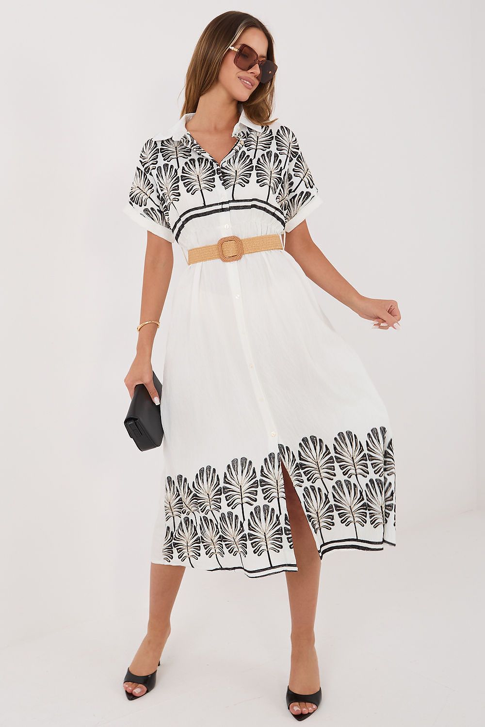  Sukienka Model IR-SK-2689-2.87 White/Black - Italy Moda 