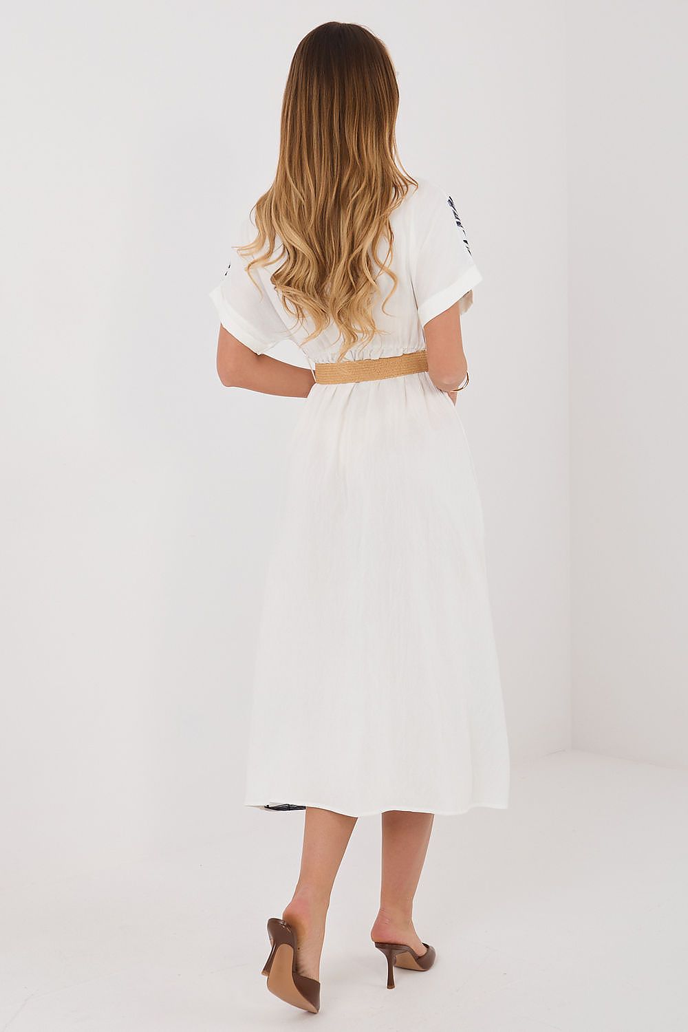  Sukienka Model IR-SK-2689-2.87 White/Navy - Italy Moda 