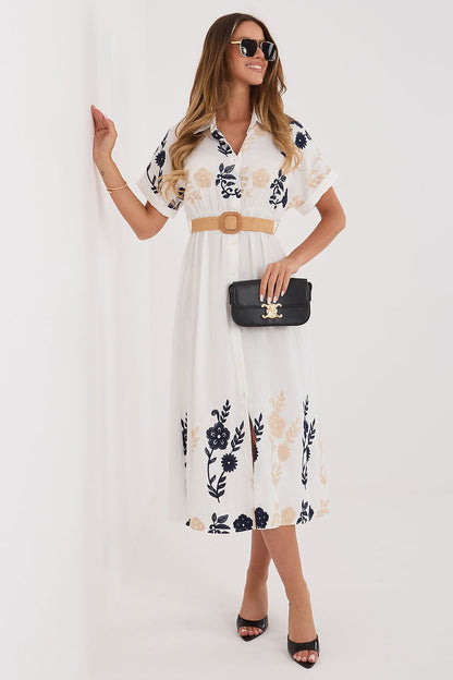  Sukienka Model IR-SK-2689-1.88 White/Navy - Italy Moda 