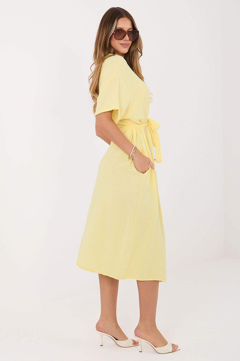  Sukienka Model MI-SK-3426.91 Light Yellow - Italy Moda 