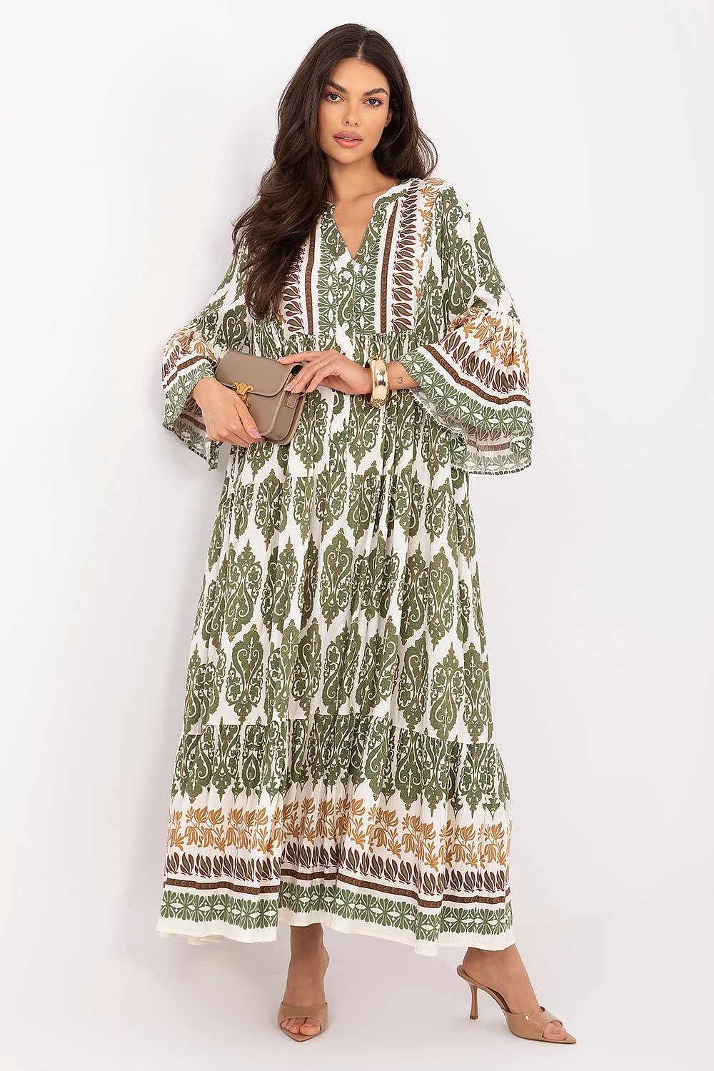  Sukienka Model IR-SK-LD2556.89 Khaki - Italy Moda 