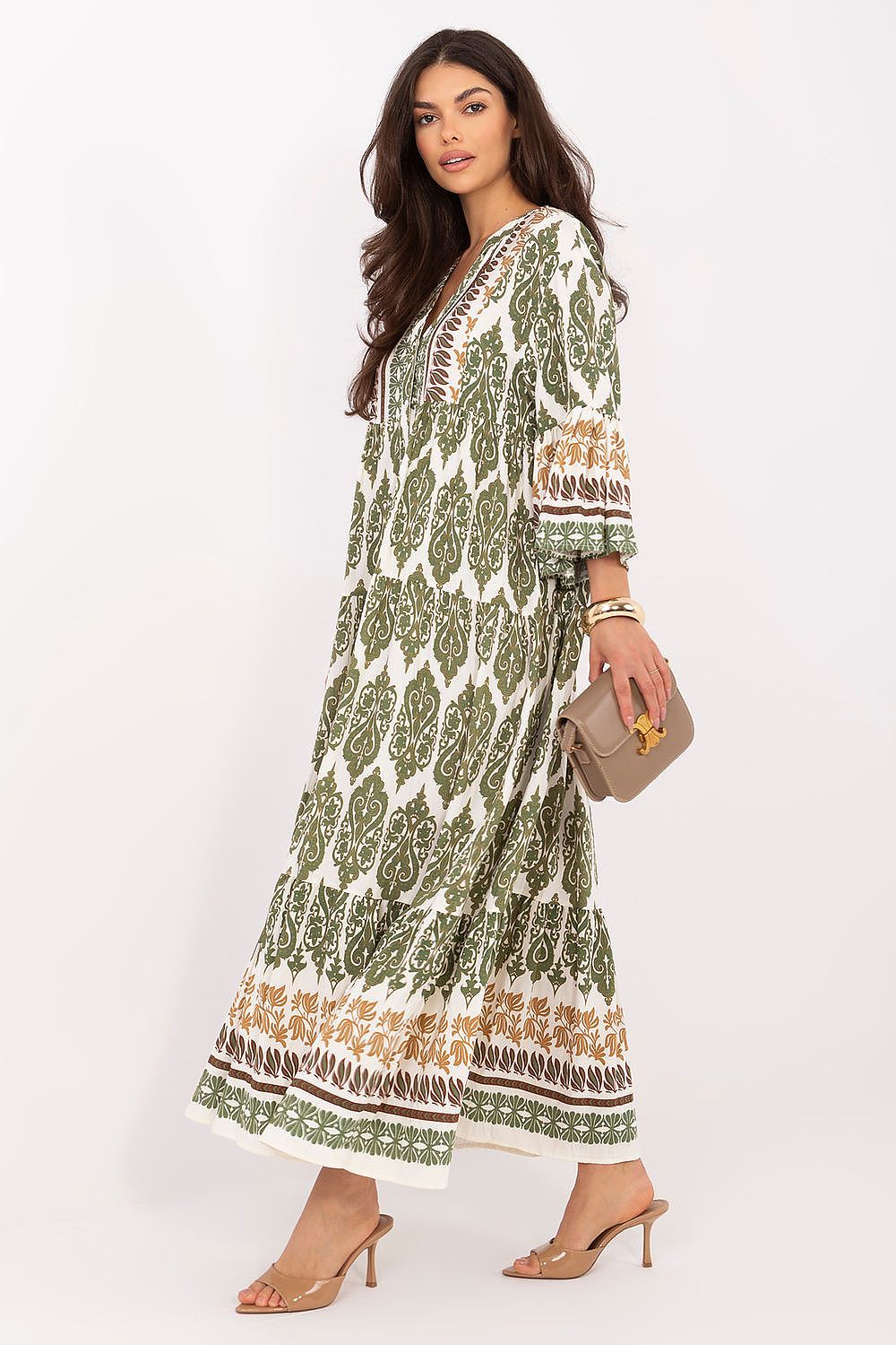  Sukienka Model IR-SK-LD2556.89 Khaki - Italy Moda 