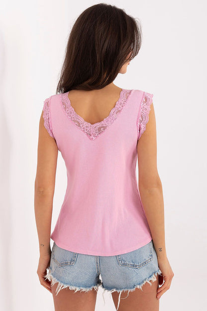  Koszulka Top Model MI-TP-KS-22508.01 Light Pink - Italy Moda 