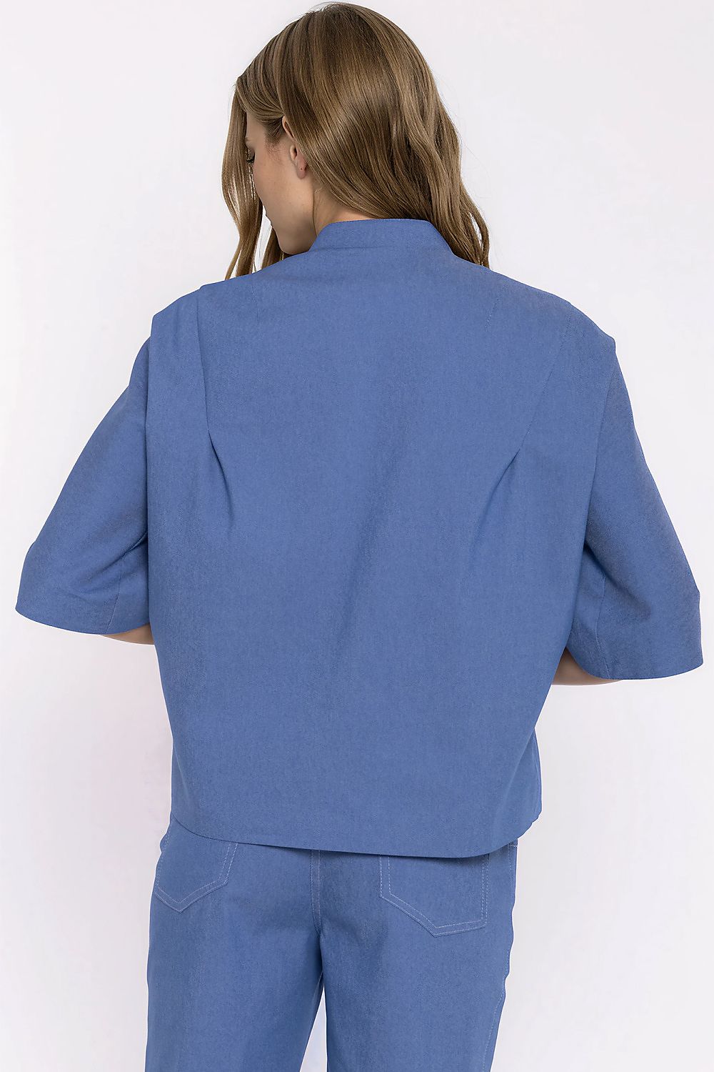   Jeansowa luźna kurtka Z101 Blue Denim - Nife 
