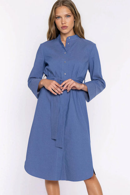  Sukienka Jeansowa sukienka S295 Blue Denim - Nife 