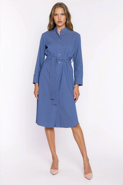  Sukienka Jeansowa sukienka S295 Blue Denim - Nife 