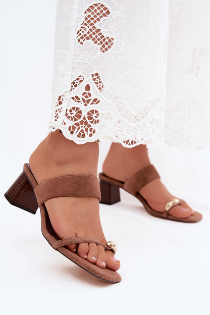  Sandał Klapki Model Dakotelle 666-82 Brown - Step in style 