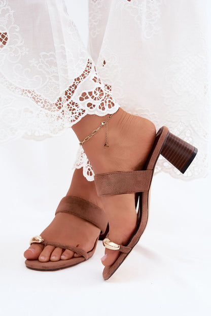  Sandał Klapki Model Dakotelle 666-82 Brown - Step in style 