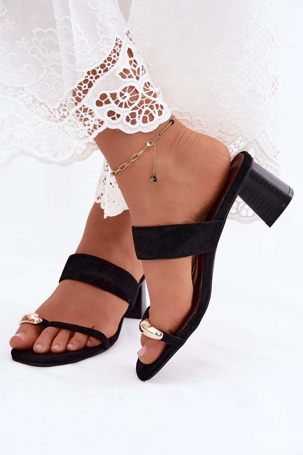  Sandał Klapki Model Dakotelle 666-82 Black - Step in style 