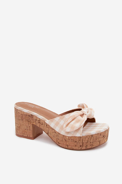  Sandał Klapki Model Magnella JS682 Beige - Step in style 