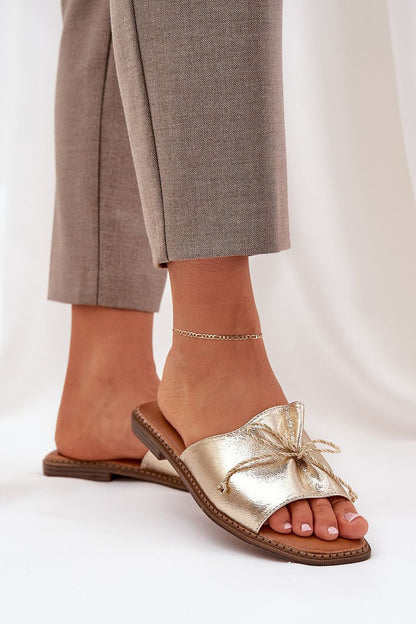  Sandał Klapki Model Deonelis M559/M509 Gold - Step in style 
