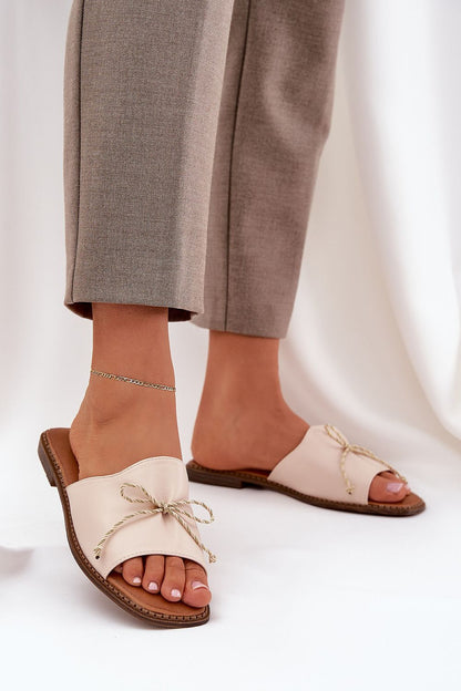  Sandał Klapki Model Deonelis M509/M559 Beige - Step in style 