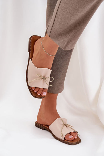  Sandał Klapki Model Deonelis M509/M559 Beige - Step in style 