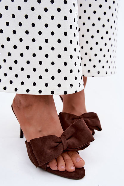  Sandał Klapki Model Magnolia XL-27 Czekolada - Step in style 