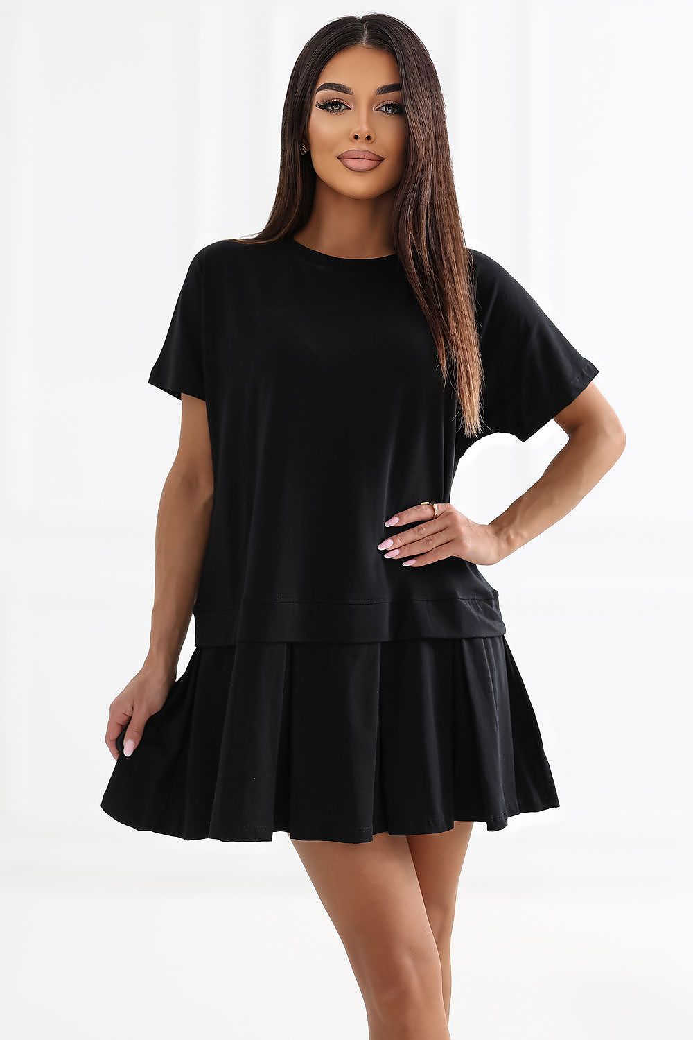  Sukienka Model RV-SK-A1229.10P Black - Rue Paris 
