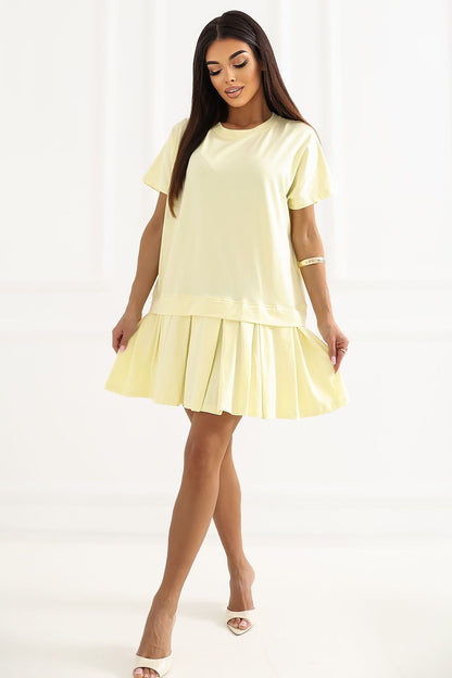 Sukienka Model RV-SK-A1229.10P Light Yellow - Rue Paris 
