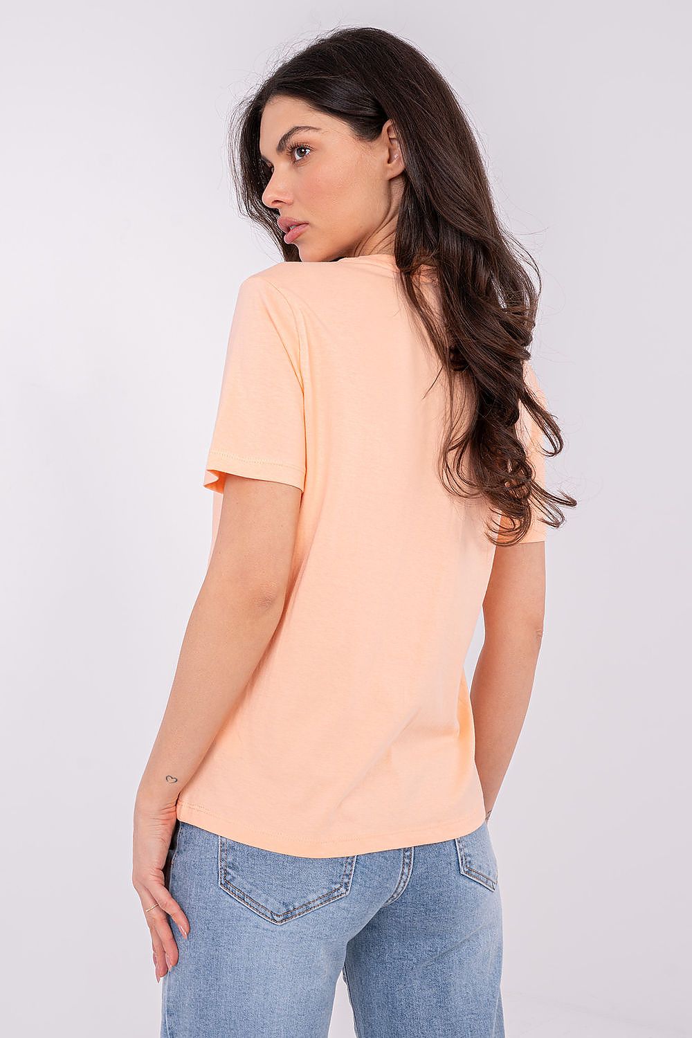   Tshirt Damski Model D12022M02844A Brzoskwinia - Factory Price 