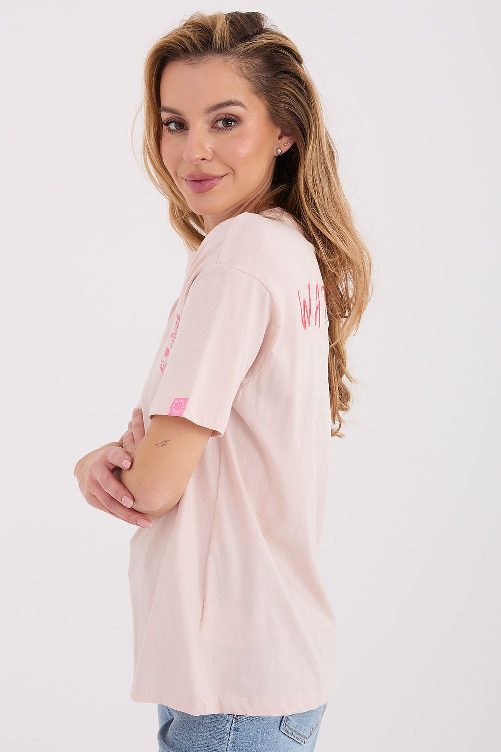   Tshirt damski Model D12022M02842A Light Pink - Factory Price 
