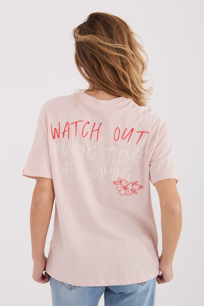   Tshirt damski Model D12022M02842A Light Pink - Factory Price 