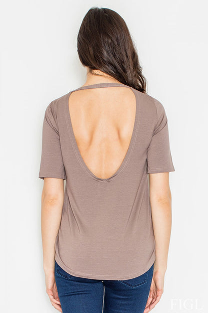   Bluzka M436 Beige - Figl 