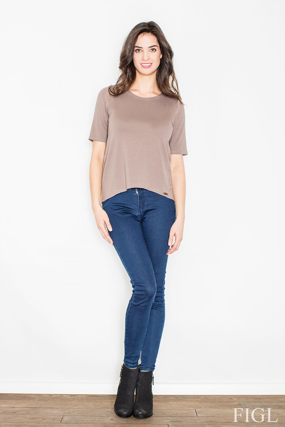   Bluzka M436 Beige - Figl 