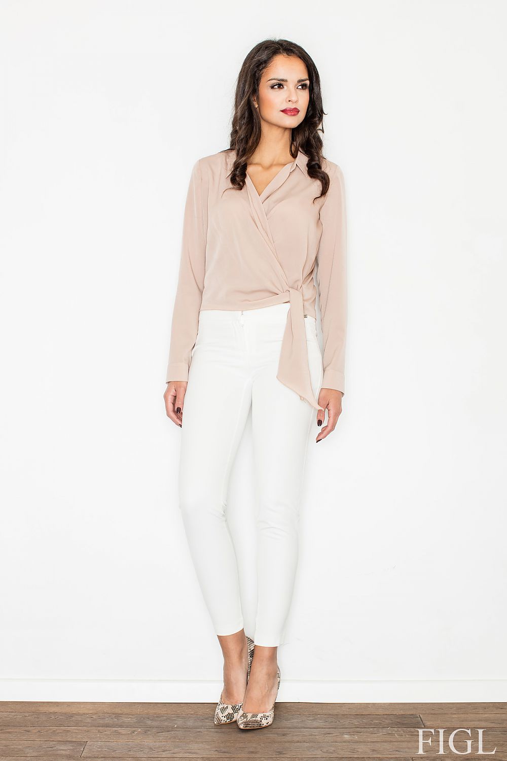   Bluzka M432 Beige - Figl 