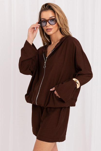   Bluza Damska Model IT-BL-10362.24 Dark Brown - Rue Paris 
