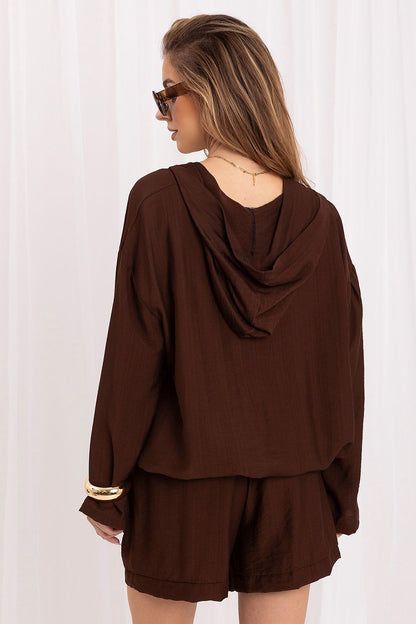   Bluza Damska Model IT-BL-10362.24 Dark Brown - Rue Paris 