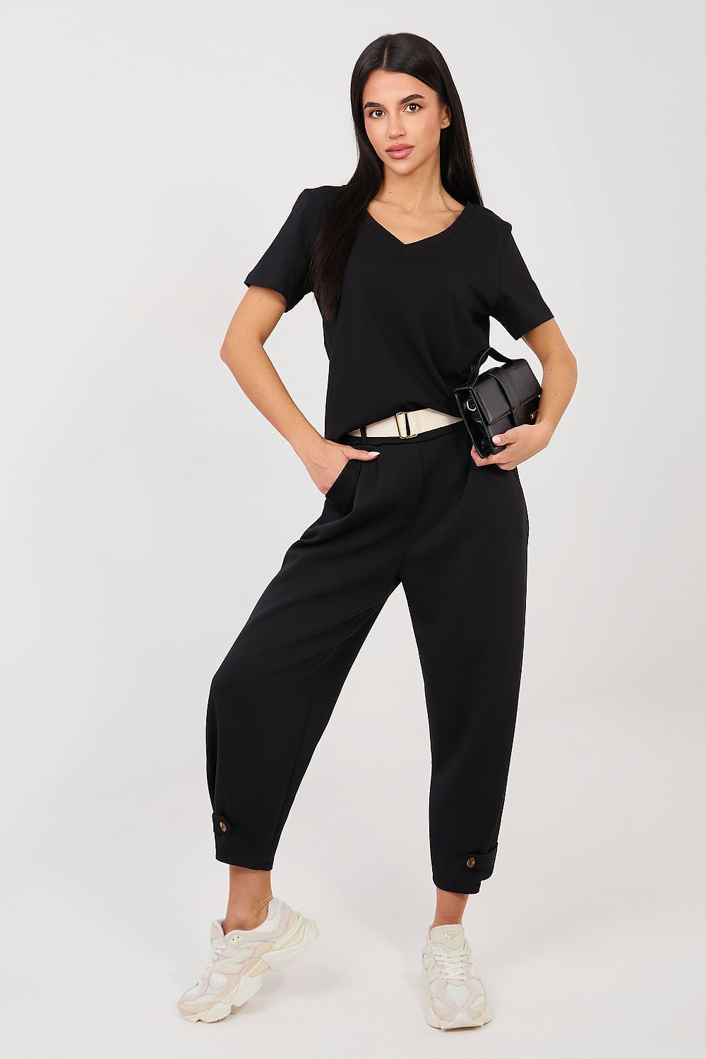   Tshirt Damski Model RV-TS-A1095.33 Black - Rue Paris 