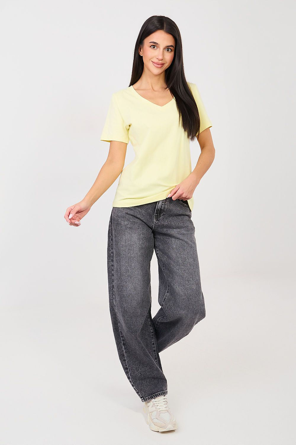   Tshirt Damski Model RV-TS-A1095.33 Light Yellow - Rue Paris 