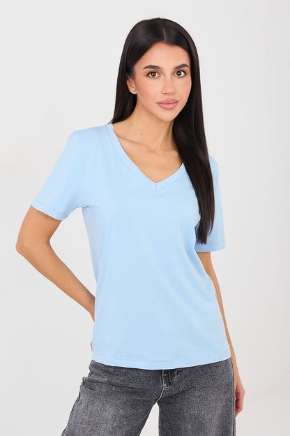   Tshirt Damski Model RV-TS-A1095.33 Light Blue - Rue Paris 