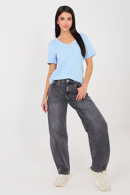   Tshirt Damski Model RV-TS-A1095.33 Light Blue - Rue Paris 