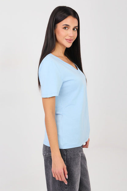   Tshirt Damski Model RV-TS-A1095.33 Light Blue - Rue Paris 