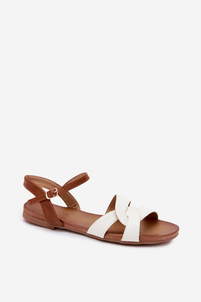  Sandały Model S.Barski KV51-022 White/Brown - Step in style 