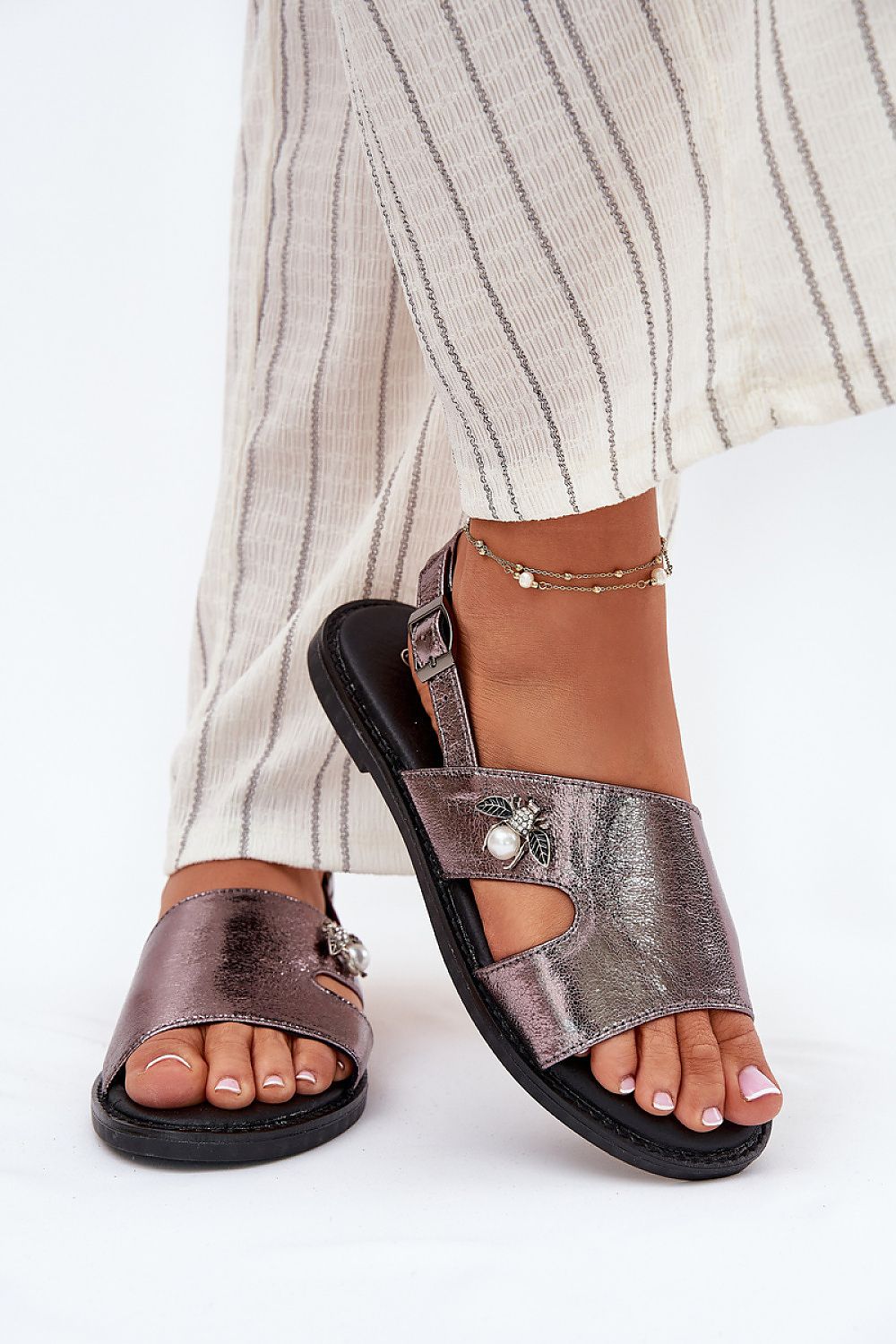  Sandały Model Vinceza 17378 Silver - Step in style 