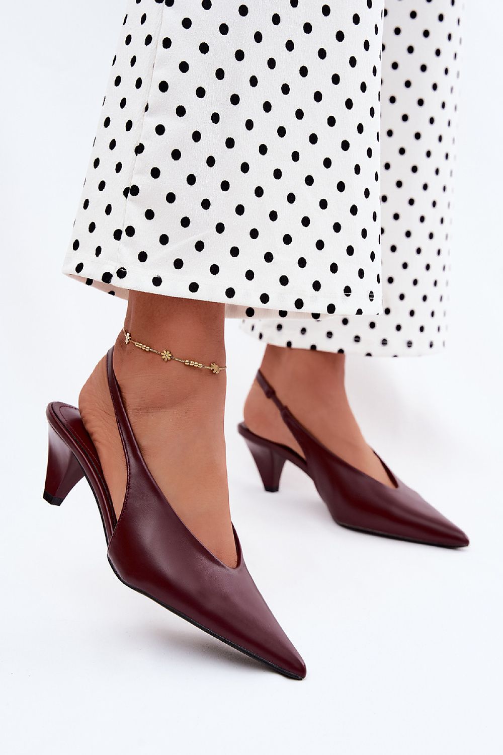  Sandały Model Sapphire P-1531 Bordo - Step in style 